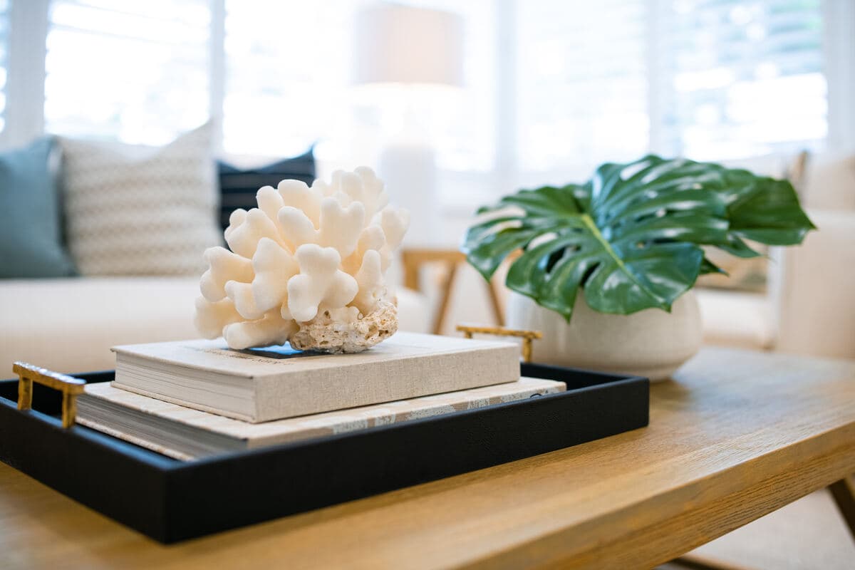 Styled coffee table detail